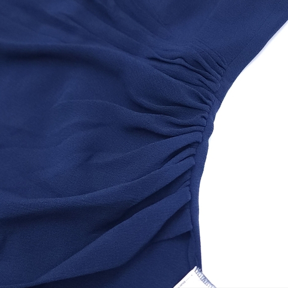 NWT Dress The Population Navy Blue Sam Ruched V Neck Jumpsuit Size XS - Picture 6 of 11